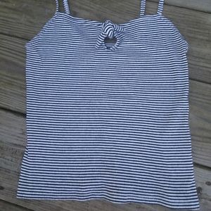 2/$16 Hollister black/white striped tank. Size S